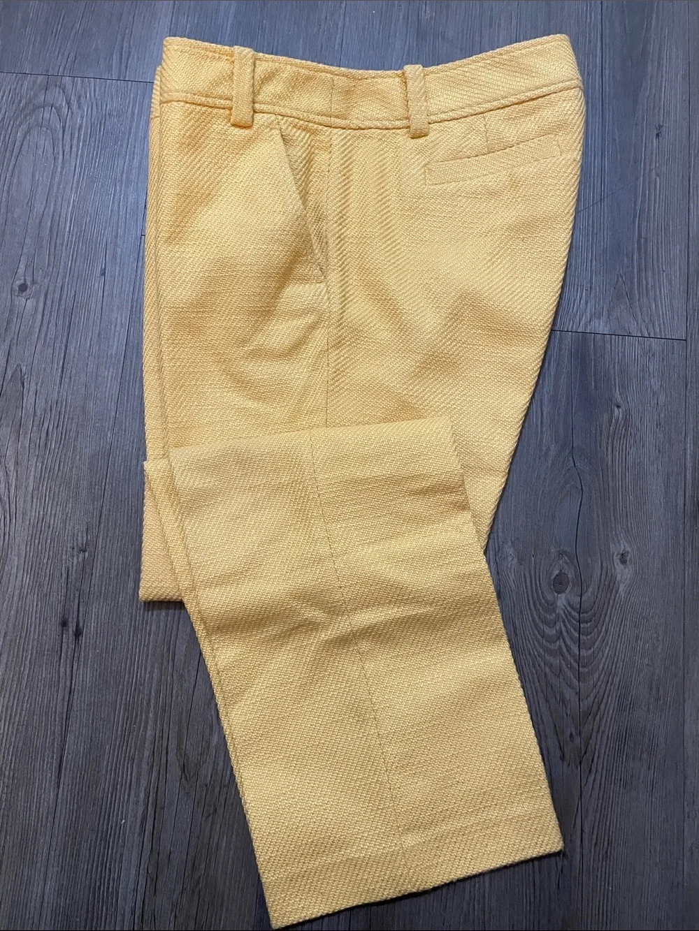 Tory Burch Textured Yellow  Pants Sz 10